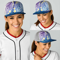 Plumeria With Galaxy Polynesian Tattoo Pattern Baseball Net Cap - Polynesian Pride