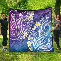 Plumeria With Galaxy Polynesian Tattoo Pattern Quilt LT05 - Polynesian Pride