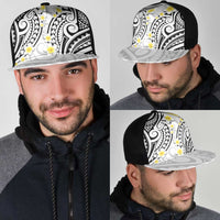 Plumeria With White Polynesian Tattoo Pattern Mesh Trucker Cap - Polynesian Pride