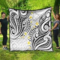 Plumeria With White Polynesian Tattoo Pattern Quilt LT05 - Polynesian Pride