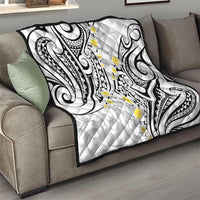 Plumeria With White Polynesian Tattoo Pattern Quilt LT05 - Polynesian Pride