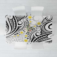 Plumeria With White Polynesian Tattoo Pattern Tablecloth