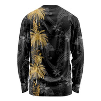 Hawaiian Honu And Surfboards Long Sleeve Shirt Gold Style LT05 - Polynesian Pride