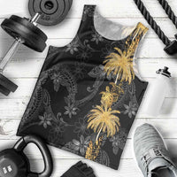 Hawaiian Honu And Surfboards Men Tank Top Gold Style - Polynesian Pride