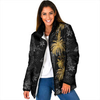 Hawaiian Honu And Surfboards Padded Jacket Gold Style - Polynesian Pride