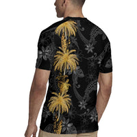Hawaiian Honu And Surfboards Rugby Jersey Gold Style - Polynesian Pride