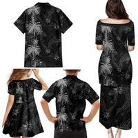 Hawaiian Honu And Surfboards Family Matching Puletasi and Hawaiian Shirt Silver Style LT05 - Polynesian Pride
