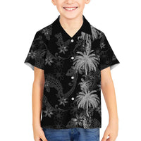 Hawaiian Honu And Surfboards Hawaiian Shirt Silver Style - Polynesian Pride