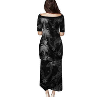 Hawaiian Honu And Surfboards Puletasi Silver Style - Polynesian Pride