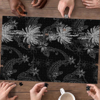 Hawaiian Honu And Surfboards Puzzle Silver Style - Polynesian Pride