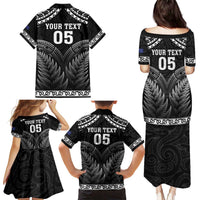 Custom New Zealand Maori Tiki Rugby Family Matching Puletasi and Hawaiian Shirt Go Aotearoa Maori Pattern LT05 - Polynesian Pride