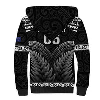 Custom New Zealand Maori Tiki Rugby Sherpa Hoodie Go Aotearoa Maori Pattern LT05 - Polynesian Pride