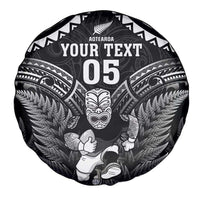 Custom New Zealand Maori Tiki Rugby Spare Tire Cover Go Aotearoa Maori Pattern LT05 - Polynesian Pride