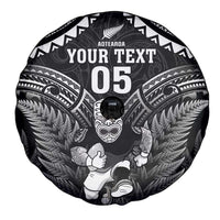 Custom New Zealand Maori Tiki Rugby Spare Tire Cover Go Aotearoa Maori Pattern LT05 - Polynesian Pride