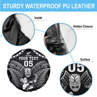 Custom New Zealand Maori Tiki Rugby Spare Tire Cover Go Aotearoa Maori Pattern LT05 - Polynesian Pride