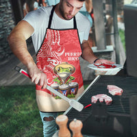 Puerto Rico Apron Coqui Frog With Polynesian Pattern - Polynesian Pride