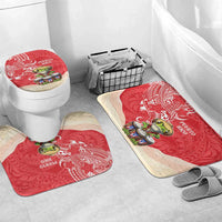 Puerto Rico Bathroom Set Coqui Frog With Polynesian Pattern - Polynesian Pride