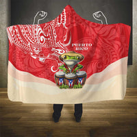 Puerto Rico Hooded Blanket Coqui Frog With Polynesian Pattern - Polynesian Pride