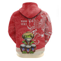 Personalized Puerto Rico Hoodie Coqui Frog With Polynesian Pattern LT05 - Polynesian Pride