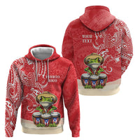 Personalized Puerto Rico Hoodie Coqui Frog With Polynesian Pattern LT05 - Polynesian Pride