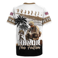Hawaii Veterans Day Rugby Jersey Honor The Fallen Flag Grunge Style