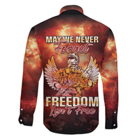 Hawaii Veterans Day Family Matching Off The Shoulder Long Sleeve Dress and Hawaiian Shirt May We Never Forget Freedom Isn't Free LT05 - Polynesian Pride