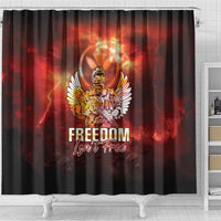 Hawaii Veterans Day Shower Curtain May We Never Forget Freedom Isn't Free LT05 - Polynesian Pride