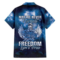 Federated States of Micronesia Veterans Day Family Matching Short Sleeve Bodycon Dress and Hawaiian Shirt May We Never Forget Freedom Isn't Free LT05 - Polynesian Pride