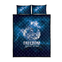 Federated States of Micronesia Veterans Day Quilt Bed Set May We Never Forget Freedom Isn't Free