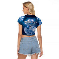 Federated States of Micronesia Veterans Day Raglan Cropped T Shirt May We Never Forget Freedom Isn't Free LT05 - Polynesian Pride