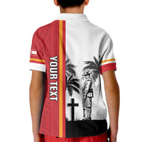 French Polynesia Armistice Day Kid Polo Shirt Lest We Forget Flag Style LT05 - Polynesian Pride