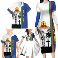 New Caledonia Armistice Day Family Matching Long Sleeve Bodycon Dress and Hawaiian Shirt Lest We Forget Flag Style LT05 - Polynesian Pride