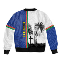 New Caledonia Armistice Day Sleeve Zip Bomber Jacket Lest We Forget Flag Style