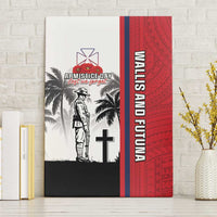 Wallis and Futuna Armistice Day Canvas Wall Art Lest We Forget Flag Style LT05 Without Frame White - Polynesian Pride