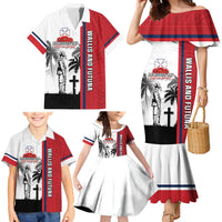 Wallis and Futuna Armistice Day Family Matching Mermaid Dress and Hawaiian Shirt Lest We Forget Flag Style LT05 - Polynesian Pride