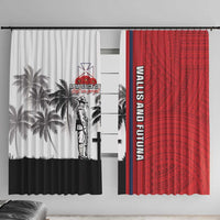 Wallis and Futuna Armistice Day Window Curtain Lest We Forget Flag Style