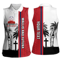 Wallis and Futuna Armistice Day Women Sleeveless Polo Shirt Lest We Forget Flag Style LT05 - Polynesian Pride