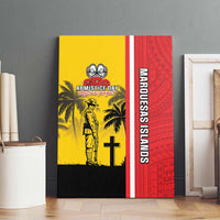 Marquesas Islands Armistice Day Canvas Wall Art Lest We Forget Flag Style