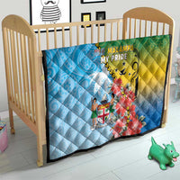 Malampa Fiji Day Quilt Tribal Pattern With Tropical Flowers - Polynesian Pride