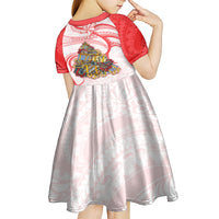 Personalized Happy Boxing Day Kid Short Sleeve Dress Polynesian Gift Boxes Christmas Tree LT05 - Polynesian Pride