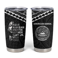 American Samoa MLK Day Tumbler Cup Polynesian Style LT05 Black - Polynesian Pride