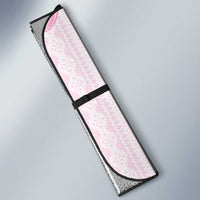 Bula Fiji Auto Sun Shade Pink Plumeria Masi Tapa Pattern LT05 - Polynesian Pride