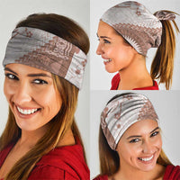 Bula Fiji Neck Gaiter Brown Plumeria Masi Tapa Pattern LT05 - Polynesian Pride