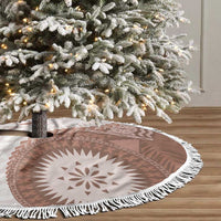 Bula Fiji Tree Skirt Brown Plumeria Masi Tapa Pattern LT05 - Polynesian Pride