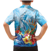 Polynesia Humpback Whale Family Matching Mermaid Dress and Hawaiian Shirt Ocean Style LT05 - Polynesian Pride