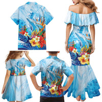 Polynesia Humpback Whale Family Matching Mermaid Dress and Hawaiian Shirt Ocean Style LT05 - Polynesian Pride