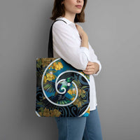 New Zealand Tui Bird Tote Bag Maori Koru With Kowhai Flowers LT05 - Polynesian Pride