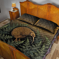 New Zealand Kiwi Bird Quilt Bed Set Silver Fern Mix Maori Pattern