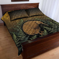 New Zealand Kiwi Bird Quilt Bed Set Silver Fern Mix Maori Pattern