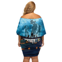 Hawaii Memorial Day Lantern Floating Off Shoulder Short Dress Always In Our Hearts